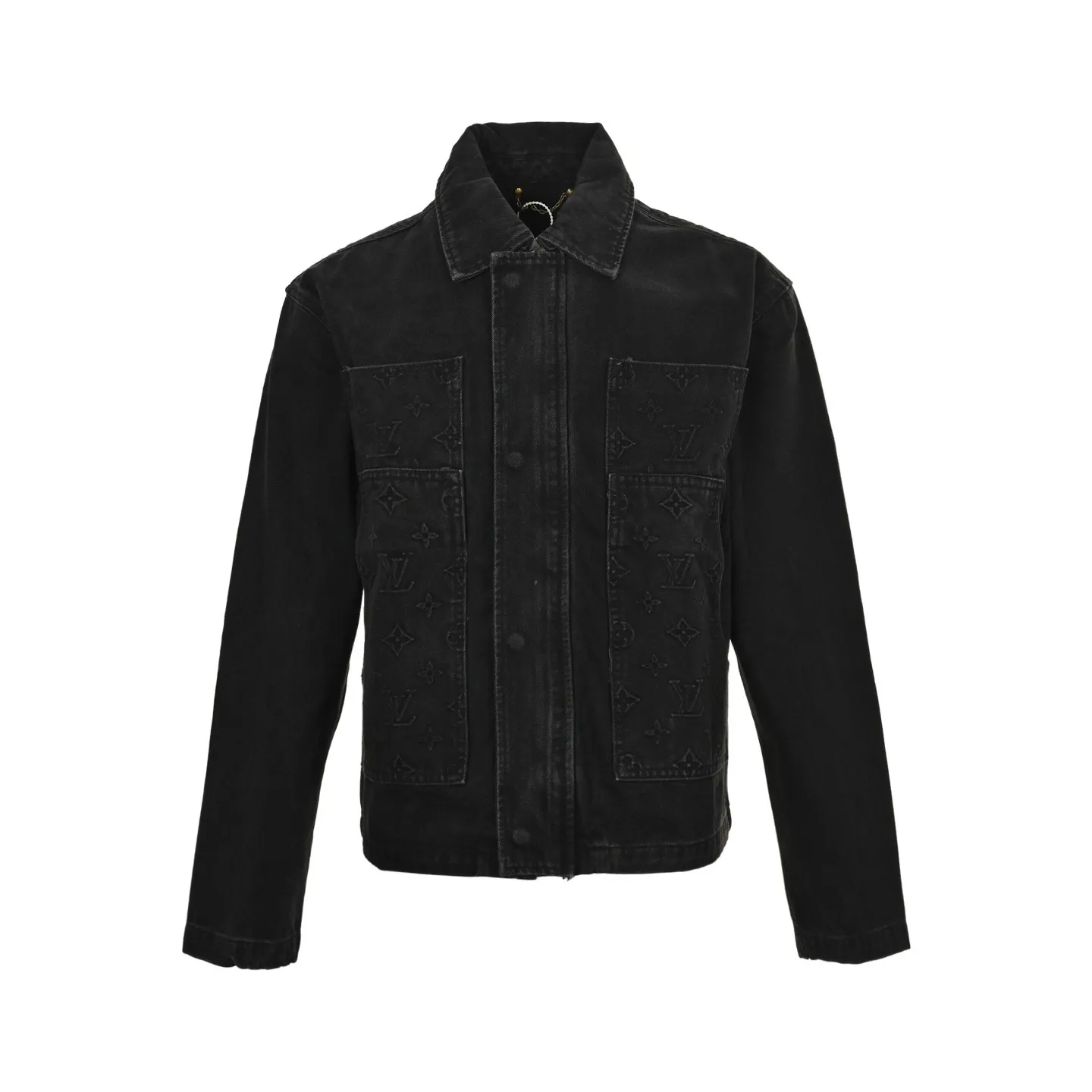 Louis Vuitton Floral Embossed Wash Denim Jacket